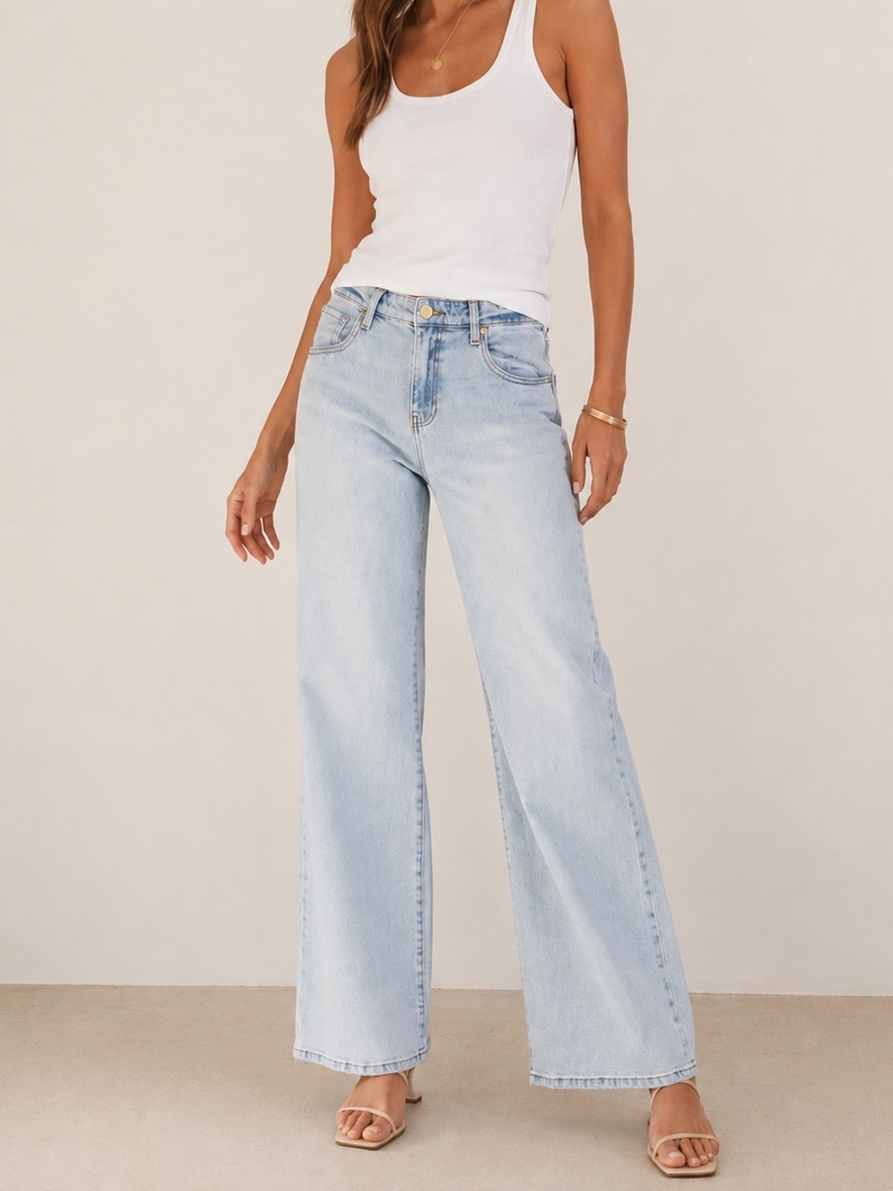 Kut from the Kloth | Gwen Wide Leg High Rise Jeans Light Vintage Wash Size 8